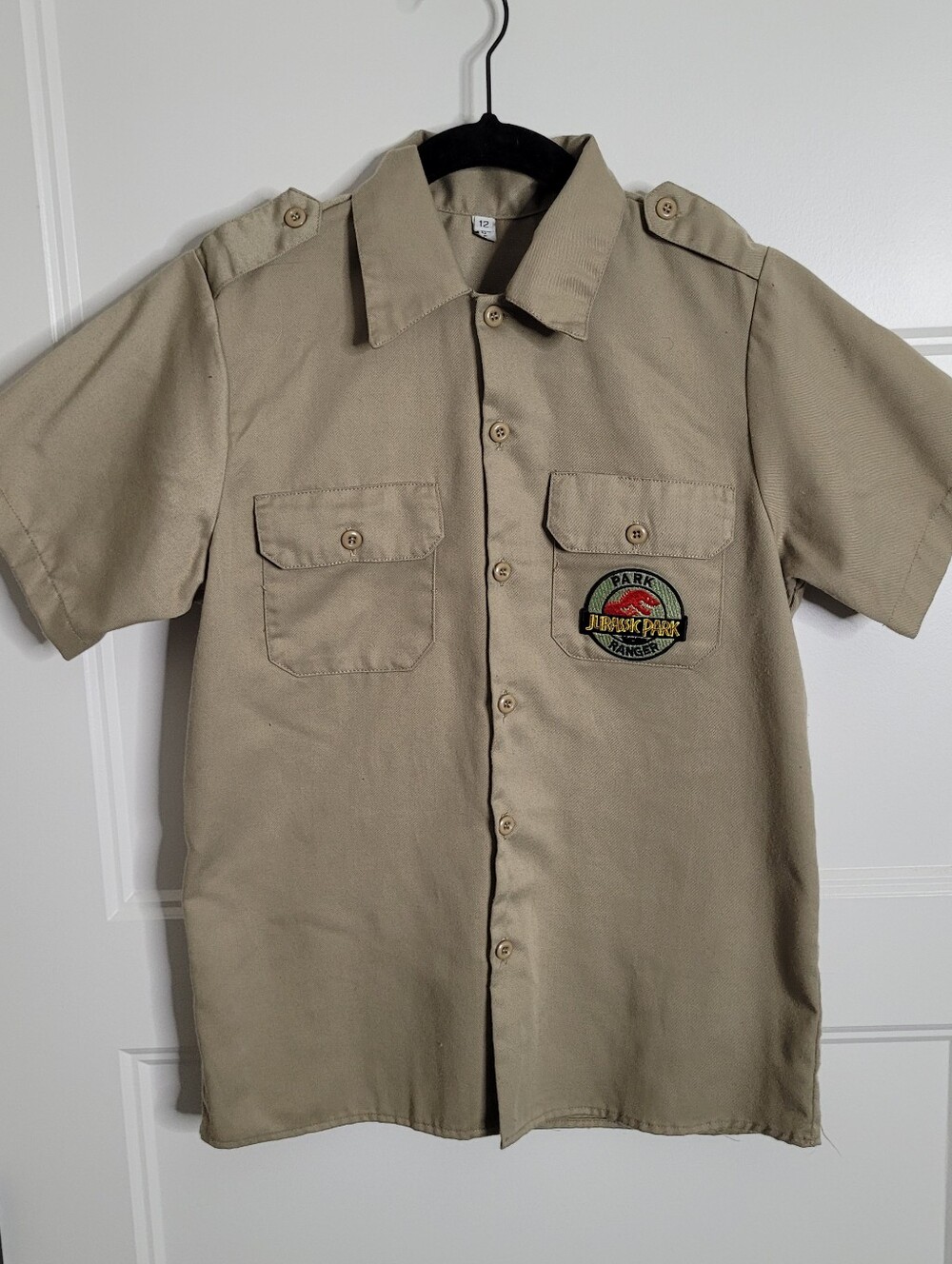 Grandwish Jurassic Park Ranger short-sleeve uniform shirt Size 12